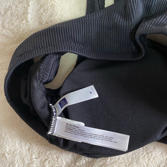 Black Ribbed Bikini Top - Picture 3 of 5